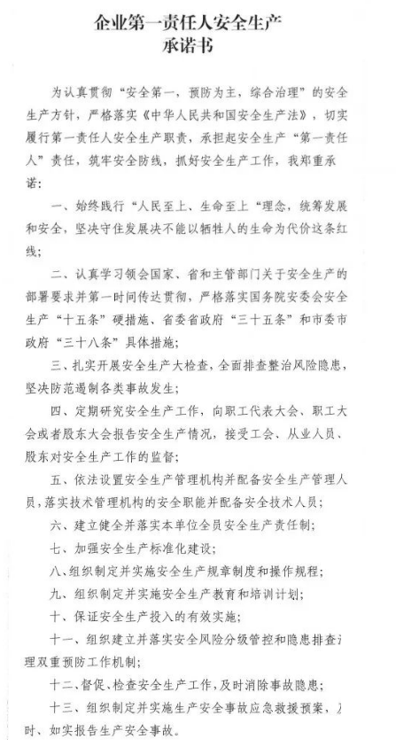 多宝网页版_多宝(中国)开展企业第一责任人安全生产承诺活动(图1)